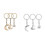 Keychains Set for Sisters Friendship Theme Silver 3Pcs Bag Charm Accessory 5
