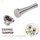 Stainless Steel Coffee Tamper Filling Tool,Espresso Tamper Compatible for  Machine Solid Tamper Tool 5