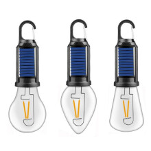 3Pc LED Camping Lamp Solar USB Rechargeable Outdoor Tent Lights Hanging Light Bulbs Camping EssentialsCamping Flashlight