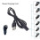 Interfaz de conversión de cable de alimentación con conector macho DC5.5x2.1mm a conector hembra C8 - Color: Con cable USB 2