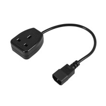 Tomada IEC320 C14 para UK BS1363A, Plugue Macho IEC C14 para UK 3 Pinos FêMea Cabo Adaptador de AlimentaçãO para PDU UPS (0,3 M)