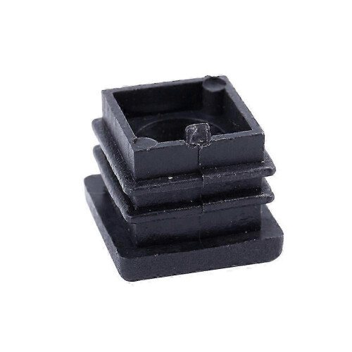 Firkantede rør Endekapper Indstikspropper M8 Gevind 20X20mm 40 Stk Sort 2