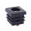 Firkantede rør Endekapper Indstikspropper M8 Gevind 20X20mm 40 Stk Sort 4