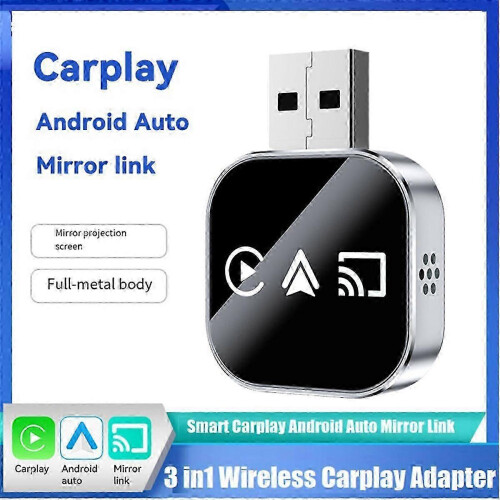 Ασύρματο Carplay Smart Mirror Link 3 σε 1 για Android Auto, USB Dongle, Ενσύρματο Carplay σε Wir 1