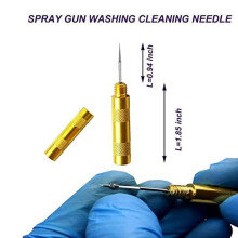 Kit di Pulizia 'Aerografo Kit di Strumenti di Riparazione per La Pulizia Dello Spruzzatore 10 Aghi per La Pulizia, 10 Spazzole per La Pulizia e 2