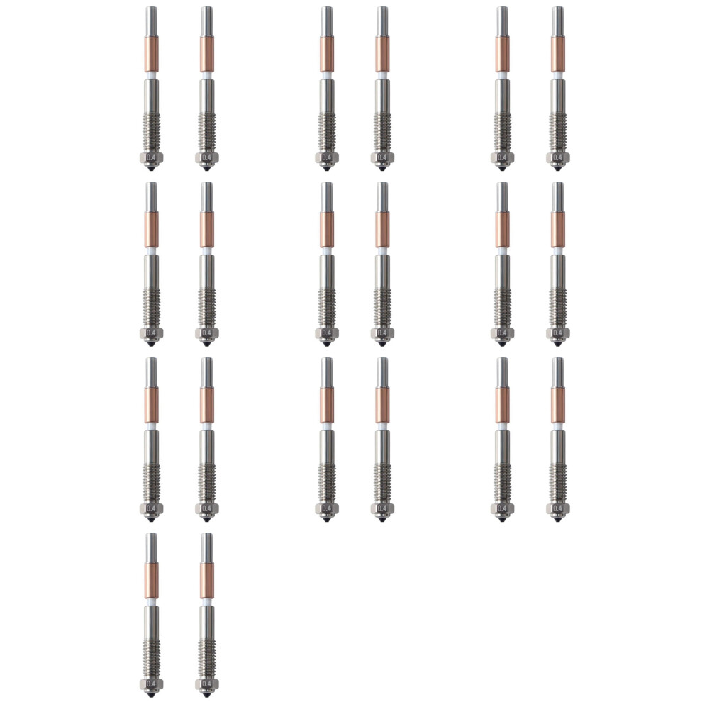 20Pc For Qidi Plus4 Bimetal Nozzle Quick Removal Ceramic Insulation Integration 0.4Mm Nozzles Hightemperature Resistance 6031416240227