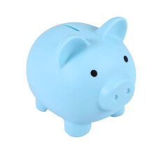 AlcancíA , Banco de Dinero de PláStico Irrompible, Banco de Monedas para NiñAs y NiñOs, Regalos PráCticos para CumpleañOs (Azul)