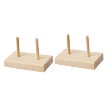 Wooden Thread Spool Holder Rack, 2Piece Solid Wood Sewing and Embroidery Organizer for Crafts