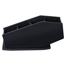 Wooden Gothic Coffin Makeup Brush Organizer with Upright Brush Storage and MultiCompartment Design