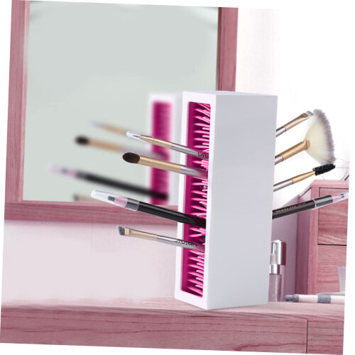 Makeup Brush Holder and Drying Rack with Upright Drying Design, SpaceSaving Plastic Organizer for Desktop Use 2