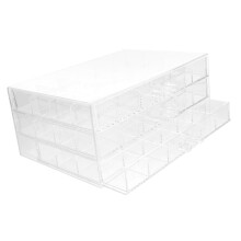 Jewelry Organizer Box Clear Multi Compartment Storage Case for Earrings Nail Art and Craft Supplies