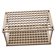 Wooden Brush Holder and Paint Marker Organizer with Removable Dividers, MultiSlot Art Supply Rack for Studio Use