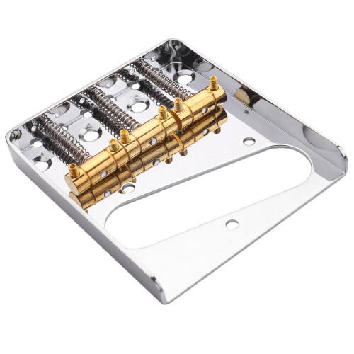 Silver Chrome 3 Copper Sadel Askfat Bridge för Telecaster TELE Elgitarr 1