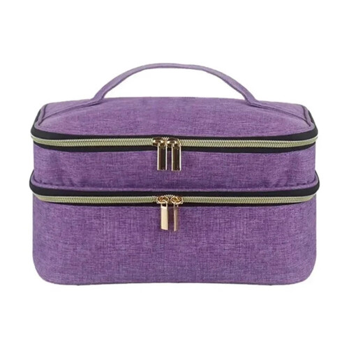 Sewing Storage Organizer Box for Adults with Clear Compartment Design and Durable Construction (Purple)