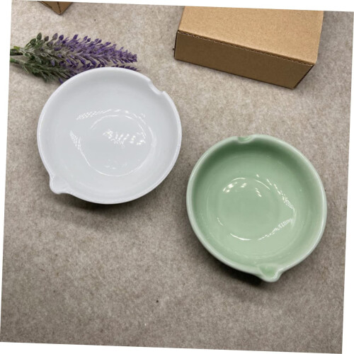 Ceramic Calligraphy Ink Dish with Integrated Brush Rest for Precise Ink Mixing and Easy Clean Surface 1