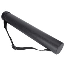 Expandable Art Tube with Flip Cover Closure, Black Poster Storage Tube for Drawings Maps Travel