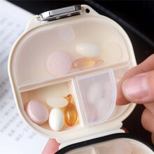 2 StüCk Tragbare TäGliche Pillendose, Reise-Medikamenten-Organizer für die Handtasche, Kompaktes Pillenetui für TäGliche und WöChentliche Reisen
