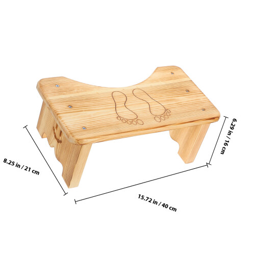 Pour Squat Wc Bois Massif Kaki Usage Sécurisant 1