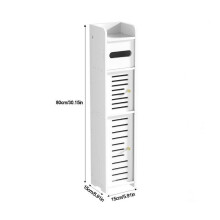 (White B)Mueble de inodoro organizador de baño material de PVC almacenamiento multifuncional hogar para