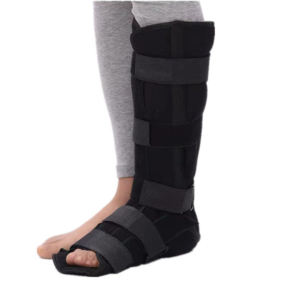 Adjustable Orthopedic Ankle Brace for Fracture Recovery, Left Foot Support with Breathable Comfort Fabric