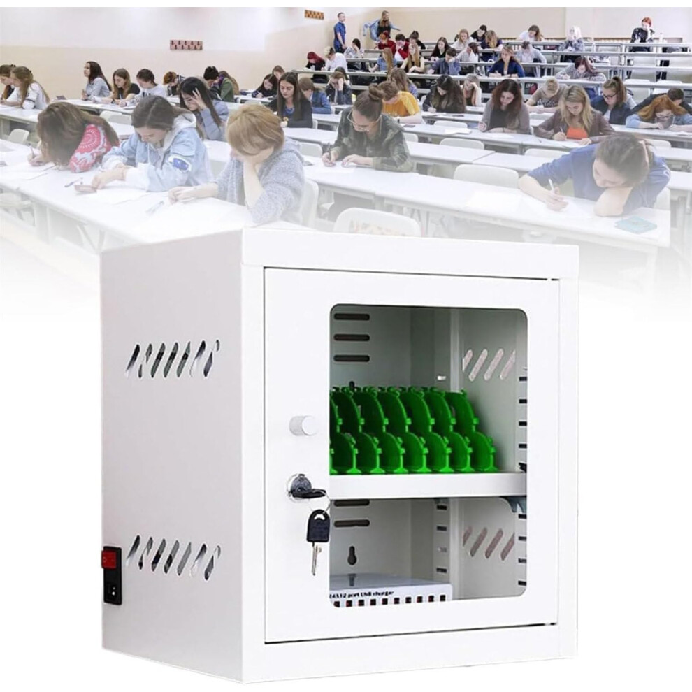 12 Slot Lockable Phone Charging Station With Secure Storage, Fast Multidevice Charging And Usb Compatibility 9351714645720