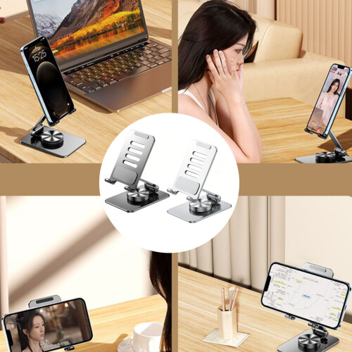 360 Degree Rotating Cellphone Holder Universal Phone-White 2