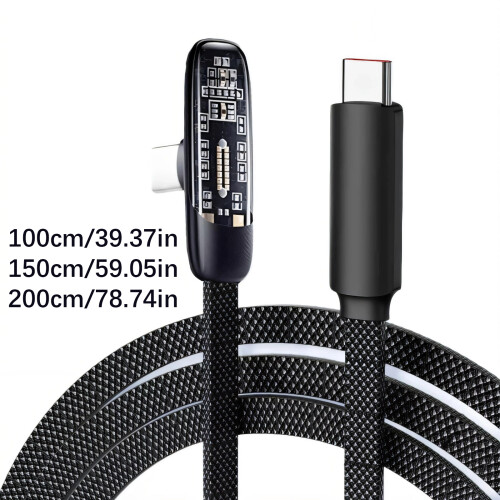 Premium Braided Nylon USB C To USB C Cable Delivers-2m 2 pack 2