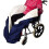 Fleece Lined Wheelchair Blanket with Weatherproof Outer Layer, Secure Straps and Zipper Access 1