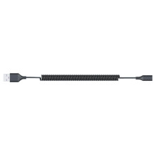 Flexible USB 2.0 Male To USB C Female Charging Data Cord-Black