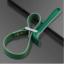 9" riemsleutel, verstelbaar gereedschap voor het verwijderen van oliefilters met 18" gecoate nylon riem en metalen handgreep voor sanit