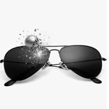 Ochelari de soare polarizați Aviator din sticlă securizată pentru bărbați și femei, lentile rezistente la spargere și zgârieturi cu pro