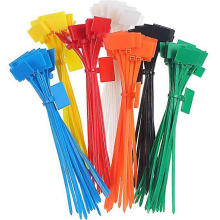 250 stk. Easy Mark 4x150 mm nylonkabelstrips, merkelapper, plastløkkebånd, markører, kabeletiketter, selvlåsende glidelåsbånd (tilfeldi