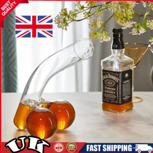 Creative Penis Shaped Whiskey Decanter Prank Glass Container Carafe Funny Gift 1