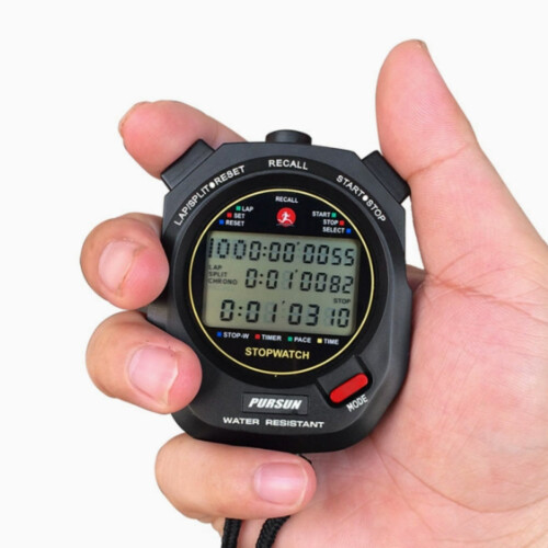 Stoppur 3x-100m minne svart