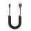 Spiralförmiges USB-A-Stecker auf-Schwarz 1