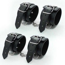 Leather Ankle Strap Flirt Toy Handcuffs Exercise Fitness Cuffs And Legs