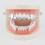 18Κ επιχρυσωμένα δόντια χιπ χοπ Grillz Caps Vampire Fangs Top and Bottom Grillz Set για άνδρες και γ 2
