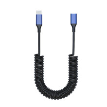 Fil d'extension USB C Pullback 60W chargeant le transfert-Bleu