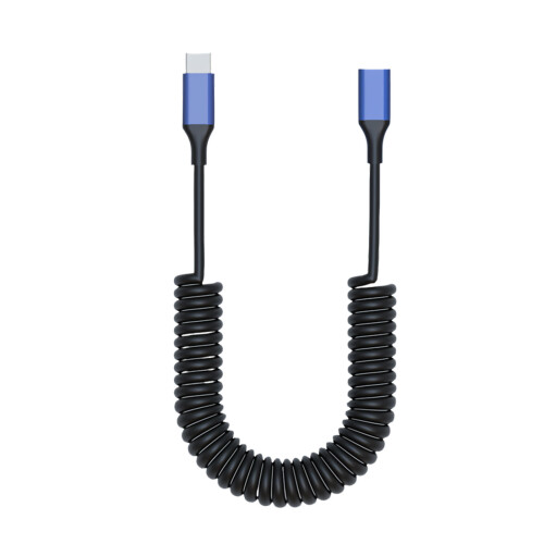 Fil d'extension USB C Pullback 60W chargeant le transfert-Bleu