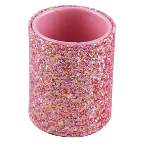 Pink Makeup Brush Holder Dust‑Resistant Multi‑Function Organizer for Vanity Desk