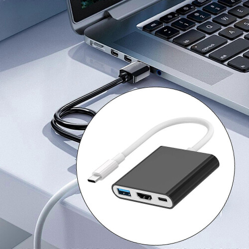 Φορητή βάση τηλεόρασης 3 σε 1 USB C Game Station με προσαρμογέα θύρας USB3.0 USB C HDTV για κο 1