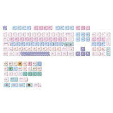 Hoogglans keramiek zoals PBT-keycaps in levendige snoepkleur,