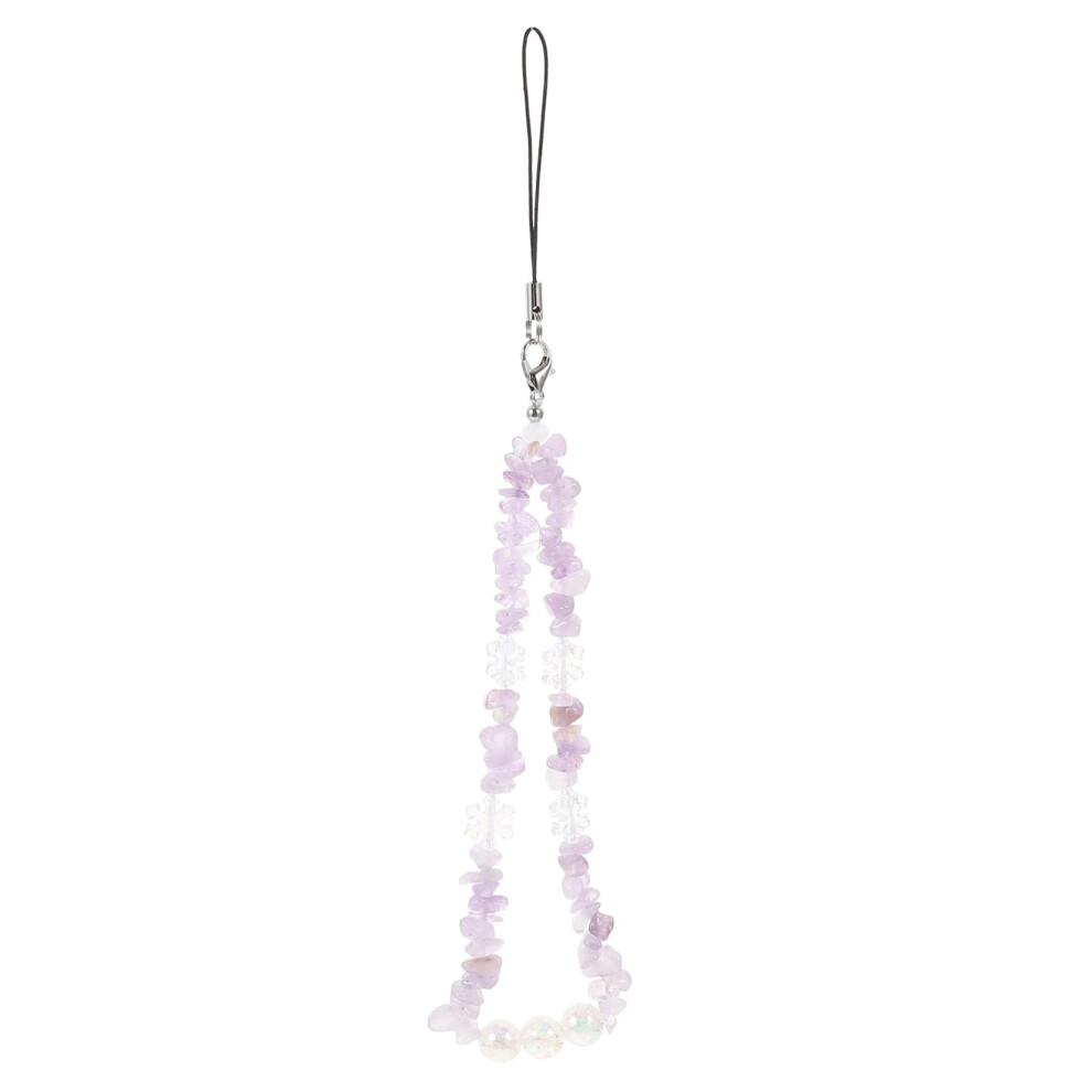 Beaded Phone Charm For Girls With Aesthetic Crystal Design, Natural Stone Wrist Strap For Cellphones 9073542168355