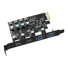 PCIE USB3.0-Erweiterungskarte mit 4 Ports, darunter 2 Typ A und