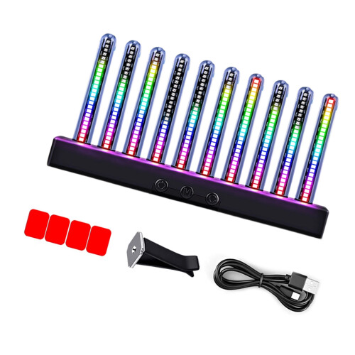 Dynamic USB Sound Reactive LED Light Bar for PC Setups and Car