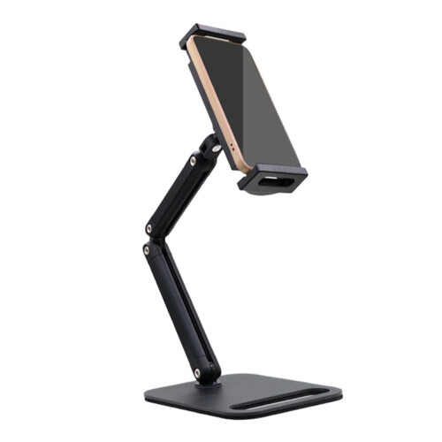 Universal Tablets Arm Stand With Swivels Base And-Black