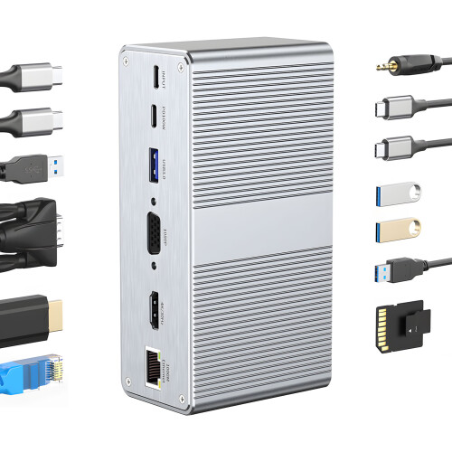 Modern 13 In 1 Aluminum Desktop Expander For Computers