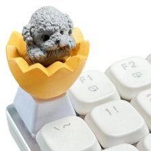 Unieke DIY Eggshell Kitten Dog Keycaps glad voor-Grijze pup