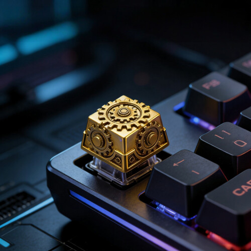 Premium Resin 3D Gear Keycap Elevates Keyboards With Industrial 1