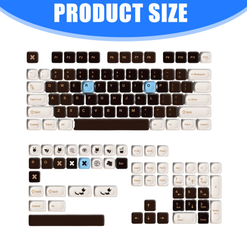 Ergonomische PBT-Tastenkappen, glatte Spiegeloberfläche, 2